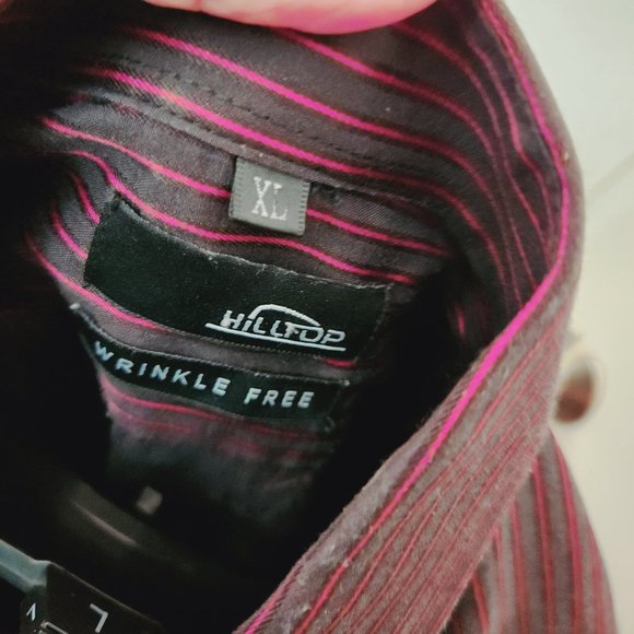 HILLTOP WRINKLE FREE MEN'S LONG SLEEVE SHIRT  XL #1464 - Picture 2 of 15